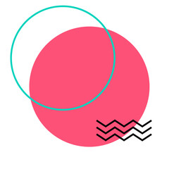 Circle Geometric  Memphis