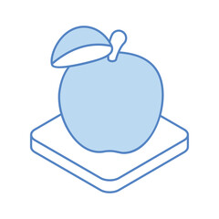 Apple icon, vector stock illustration.