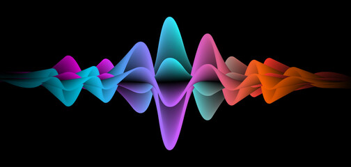 Music equalizer sound wave illustration vector.