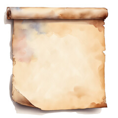 Retro Paper, PNG Clipart Image, Vintage Painted Watercolor Art, Generative AI