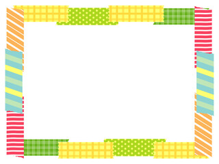 Spring masking tape frame background (size ratio 4:3)