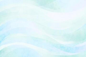 海をイメージした淡い青色の流れのある水彩風背景