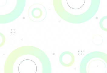 Modern background, geometric, green and yellow gradations, memphis, circle effect