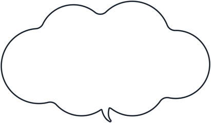 シンプルなふきだしのベクターイラスト素材