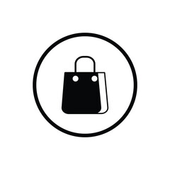 Shopping bag icon. Set of varicolored icons.
