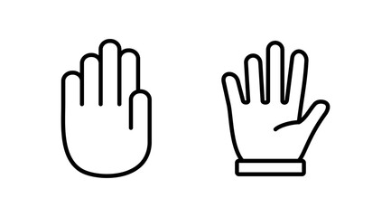 Hand icon vector. hand symbols. palm