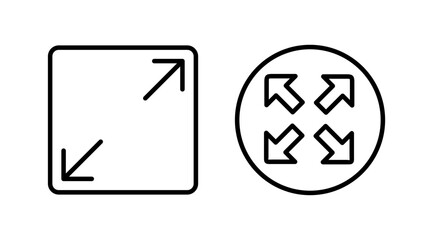 Fullscreen icon vector. expand fullscreen icon
