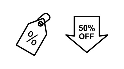 Discount icon vector. shopping tags. percentage icon