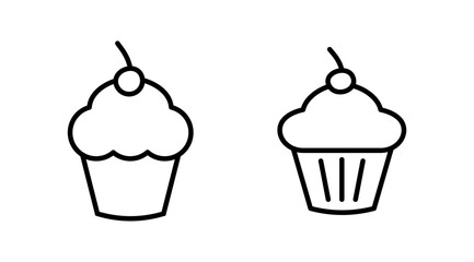 Cup cake icon vector. cake icon. bakery. muffin