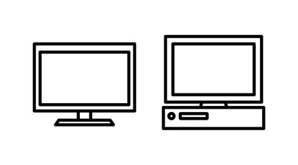 Computer icon vector. computer monitor icon.