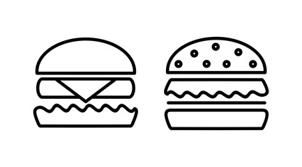 Burger icon vector. hamburger logo icon. fast food icon