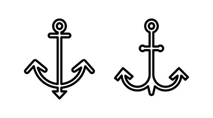 Naklejka premium Anchor icon vector. Anchor sign. marine symbol