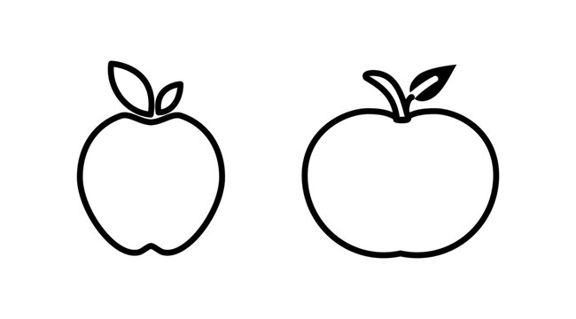 Apple icon vector. apple symbol