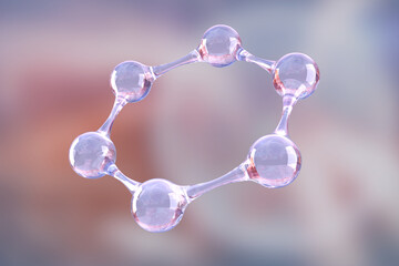 Digital png illustration of molecular structure on transparent background