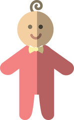 Digital png illustration of symbol of baby on transparent background