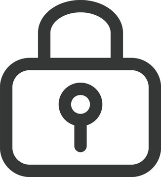 recommend clip art: 線画のシンプルビジネス単品アイコン　ロック