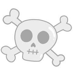 Halloween skull and bones