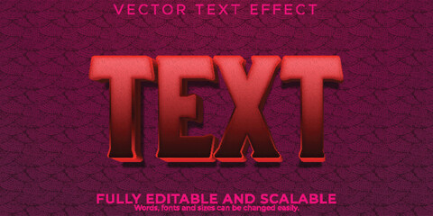 Editable text effect 3d font style