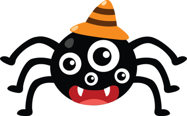 illustration Halloween spider symbol vector