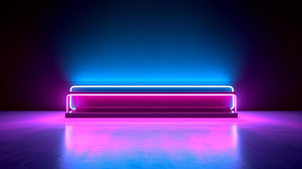 Retro Wave Neon Cyberpunk Style Abstract Background