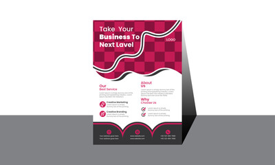 red modern creative business card and name card, horizontal simple clean template vector design