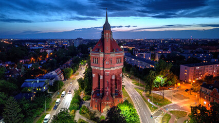 Borek water tower in Wroclaw - 629461725