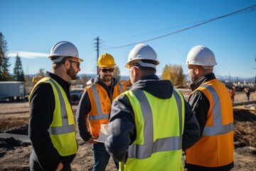 Builder team working at the construction site, labor day, and workers' importance team construction worker