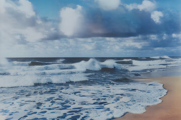 Obraz premium Waterfront on a sunny day. Generative AI