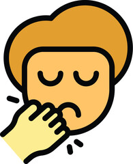 Obraz premium Kid school violence icon outline vector. Child student. Bully abuse color flat