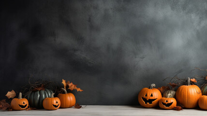 Halloween background with copyspace for your design. Halloween concept. Generative AI