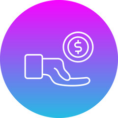 Hand Holding Coin Icon