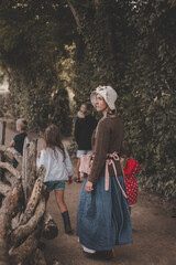 Person in a traditional costume walking