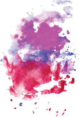 Isolated watercolor splatter stain colorful design
