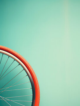 Vintage retro fall minimal concept, old fashioned bike for riding in the countryside during warm sunny autumn days.