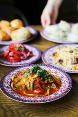 Traditional vegetable ragout with parsley