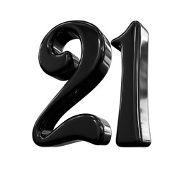 21 Black Number 