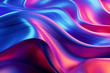 abstract blue and pink neon fluid waves background