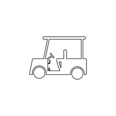 Golf Cart in outline icon vector illustration. Editable and stylish graphics resources for many purposes.