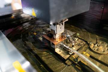 operator use  EDM electrod to make precision mold and die