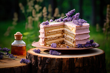 lavender pancakes with lavender