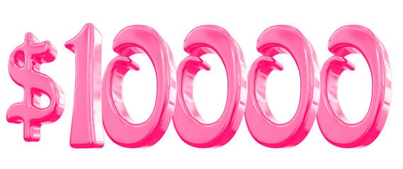 10000 Dollar Pink Number 