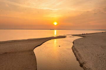 Beach of the Baltic Sea in Gdansk at sunrise. Poland © Patryk Kosmider