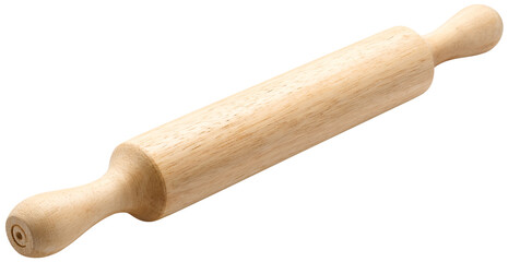 Wooden rolling pin isolated
