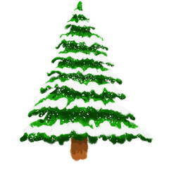 christmas tree isolated on white background