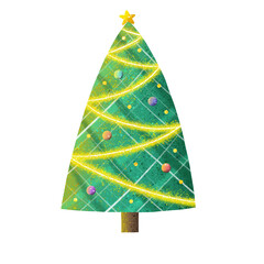christmas tree isolated on white background
