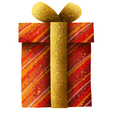 red gift box with ribbon