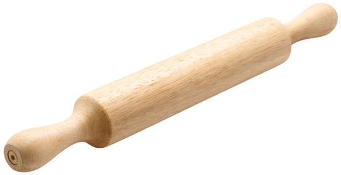 Wooden rolling pin isolated