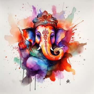 illustration of Lord Ganpati background for Ganesh Chaturthi
