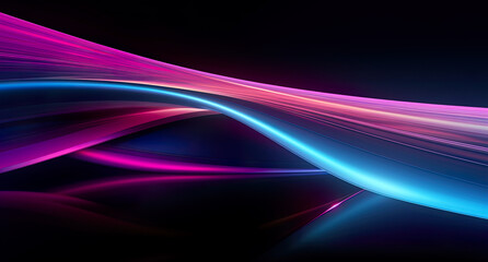 Glowing information highway, data computing, digital data flow on road with motion blur, fast speed transfer Concept of future digital transformation, innovation and agility. Optical cable.