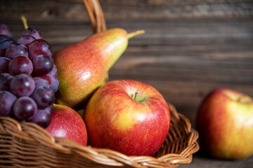 Naklejka na ściany i meble Basket With Fruits, Autumn